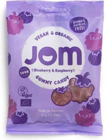 Jom Gourmet Gummies Blueberry & Raspberry Χγ 70gr