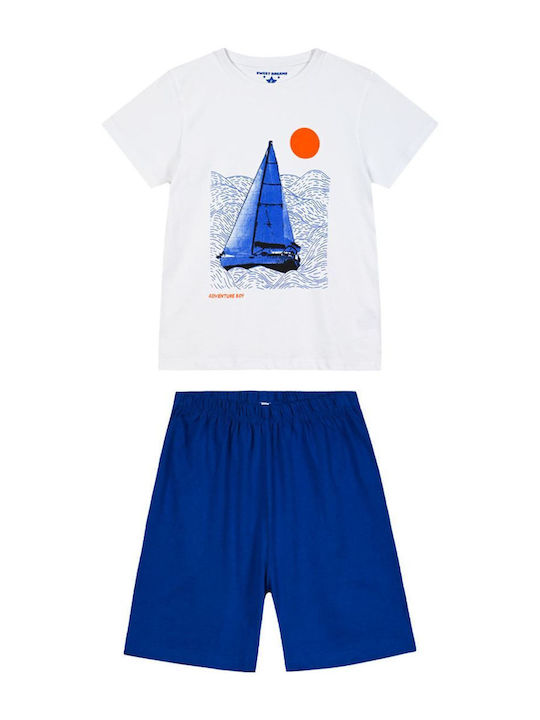 Energiers Kids' Pajamas Summer Royal Blue Adventure Boy