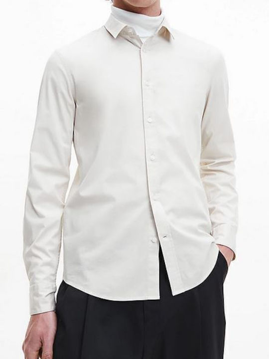 Calvin Klein Cotton Shirt Beige