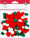 Titanum Pom Pom de Artizanat Alb Set 80buc
