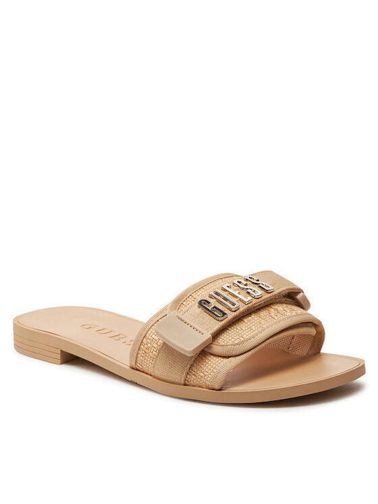 Guess Damen Flache Sandalen in Beige Farbe