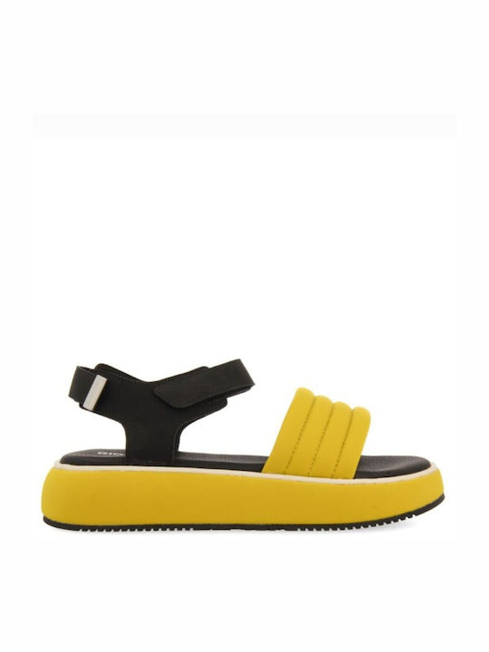 Gioseppo Дамски плоски сандали Дамски сандали в Жълт Цвят