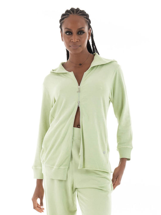 Deha Women's Hooded Cardigan Green