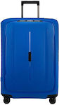 Samsonite Essens Spinner Large Travel Suitcase Blue with 4 Wheels Height 75cm.