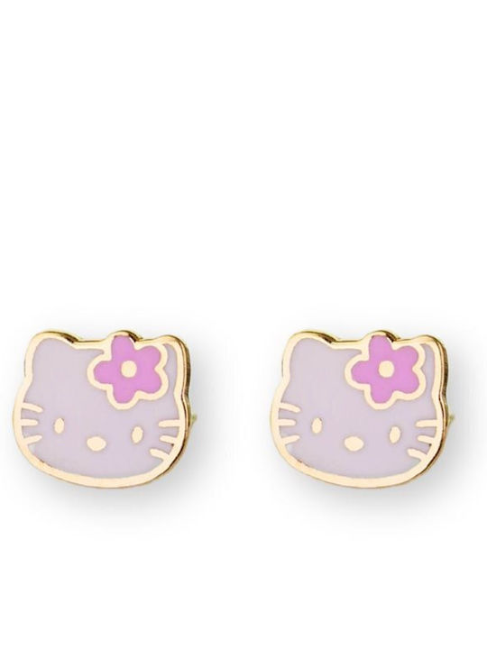 Paraxenies Gold Plated Kids Earrings Studs made of Silver