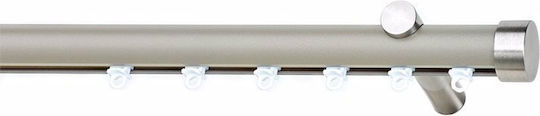 Metallic Curtain Pole Soleil Tapo Double with Rail Diameter 25mm Length 160cm Nickel A298805_16700