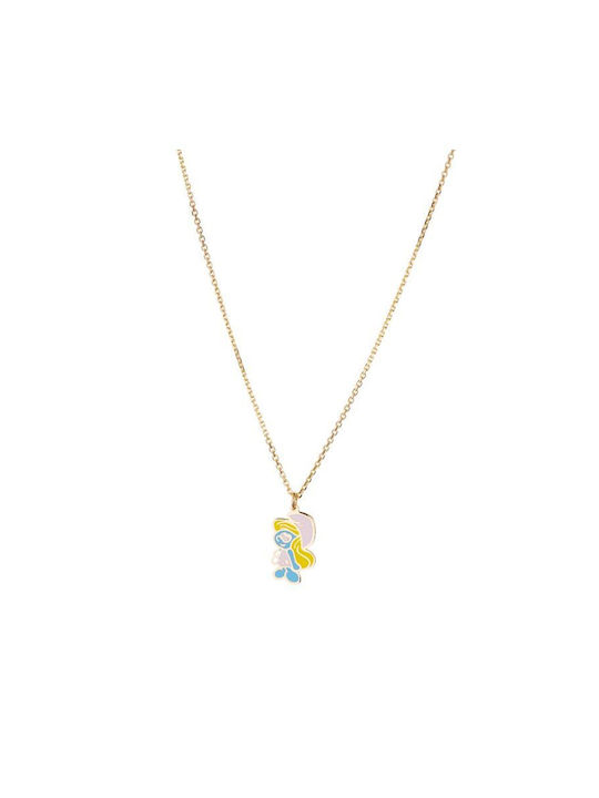 Paraxenies Gold Plated Silver Chain Kids Necklaces kidjr001