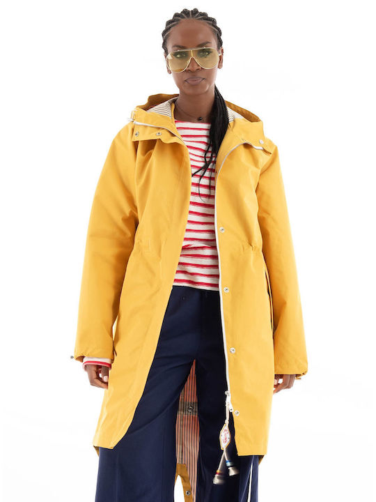 Scotch & Soda Women's Short Lifestyle Jacket Waterproof for Winter Yellow