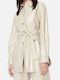 Kurze Damenjacke für Winter Beige
