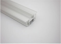 External LED Strip Aluminum Profile with Transparent Cover 200x1.8x1.8cm