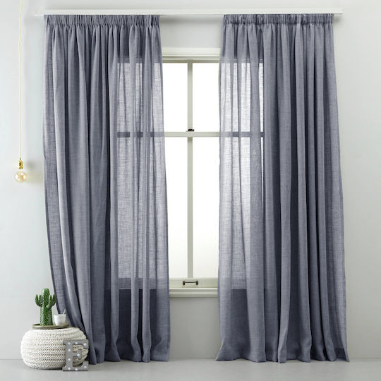 Saray Home Curtain With Pencil Pleat Hena Gray 140x280cm