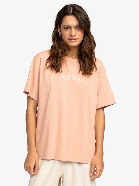 Roxy Moonlight Sunset Γυναικείο Oversized T-shirt Cafe Creme