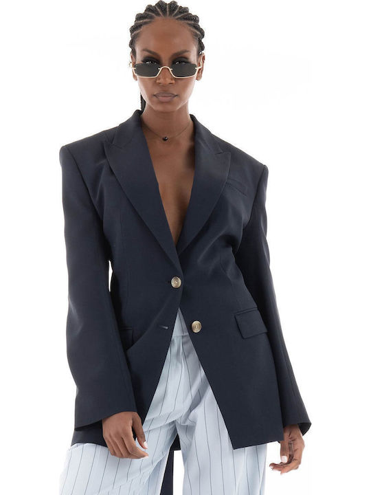 Boss Blazer pentru femei Sacou Albastru