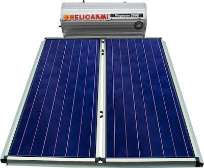 Helioakmi Megasun Încălzitor solar de apă 300lt Sticlă Energie Triplă Pompă de căldură 4.2 m² Selectiv
