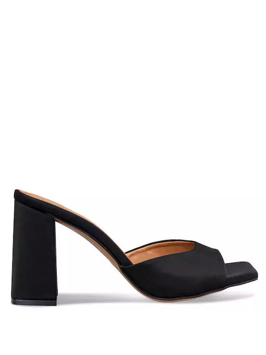 Envie Shoes Chunky Heel Mules Black