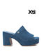 Xti Mules mit Absatz in Blau Farbe