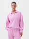 GAP Logo Women's Polo Shirt Long Sleeve Sugar Pink