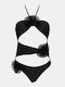 Swimsuit with Openings Black