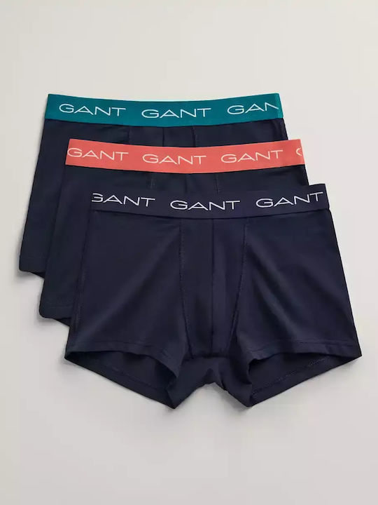Gant Ανδρικά Μποξεράκια Μπλε 3Pack
