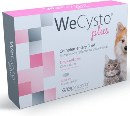 Wepharm Wecysto Plus Hunde & Katzen 30 Tabletten Nahrungsergänzungsmittel für Urin / Niere