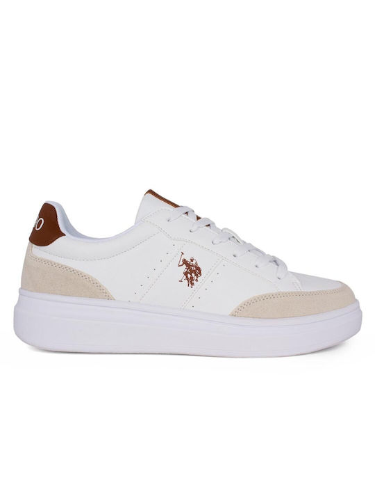 U.S. Polo Assn. Sneakers White / Cuoio