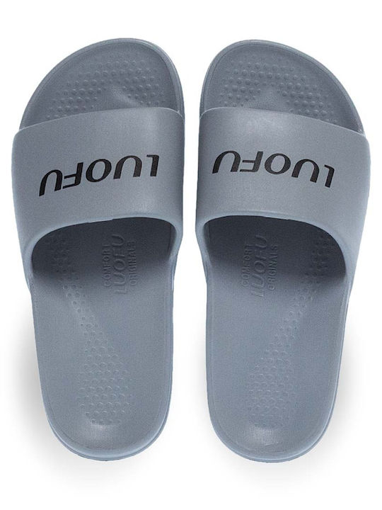 Luofu Men's Gray Slides