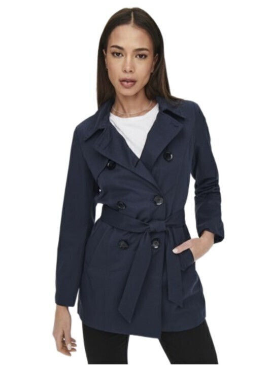 Only Damen Darkblue Trenchcoat