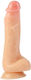 Chisa Novelties Dildo με Όρχεις και Βεντούζα Flesh 20cm