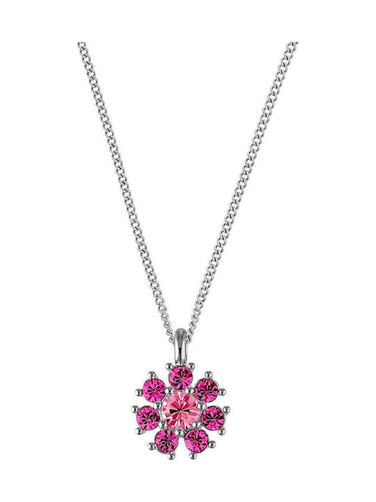 Dyrberg/Kern Necklace with Pink Gold Plated Steel Pink