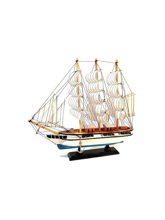 Wooden Miniature Ship 33cm