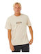 Rip Curl Men's Athletic T-shirt Short Sleeve beige