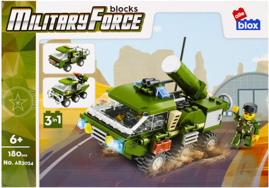 Alleblox Military Force Building Blocks 3in1 for 6+ Years 180 Pieces