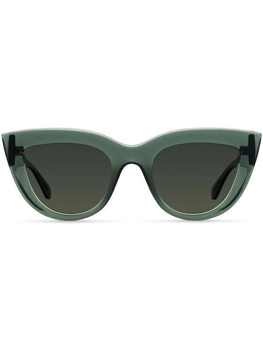 Meller Women's Sunglasses with Green Plastic Frame and Green Polarized Lens KA3-FOGOLI