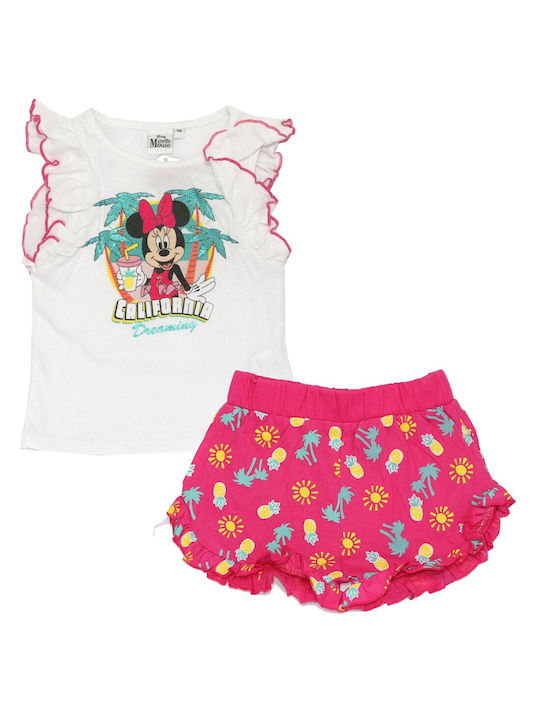 Disney Kinder Set mit Shorts Sommer 2Stück Fuchsia