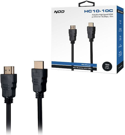 NOD Cablu HDMI de sex masculin - HDMI de sex masculin 10m Negru