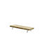 Kaemingk Wooden Rectangular Serving Tray with Handles in Brown Color 19x50cm 552980-02 1pcs