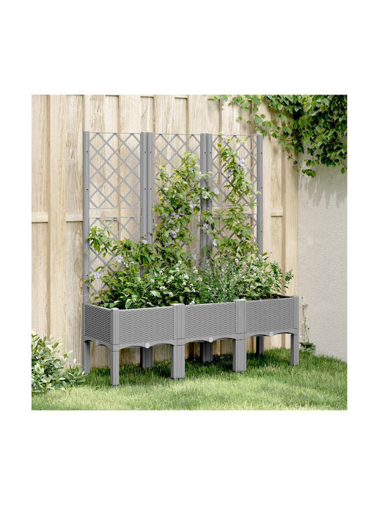 vidaXL Planter Box Plastic Gri deschis 120x40x1...