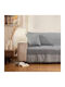 Borea Four-Seater Sofa Throw Iris 180x350cm Grey