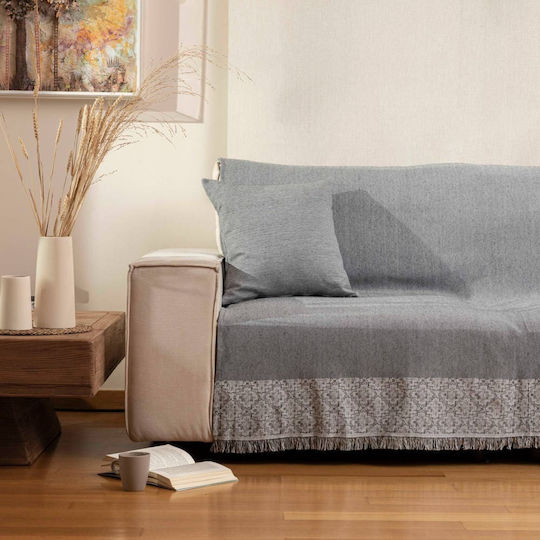 Borea Iris Покривка За Триместен Диван 180x300см Сива