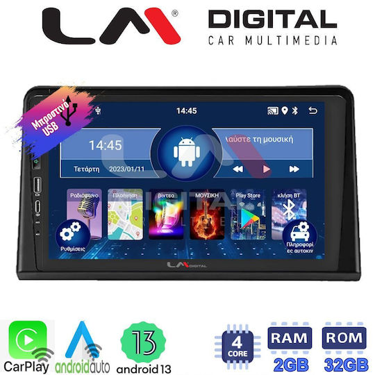 LM Digital Car Audio System for Renault Express 2023 Bluetooth USB Wi-Fi GPS Apple CarPlay Android Auto
