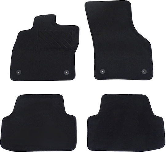 Car Mats Carpet Economy Quality Black Compatible Vw Golf 7 Golf 8 Model 2012-today 4 Pieces
