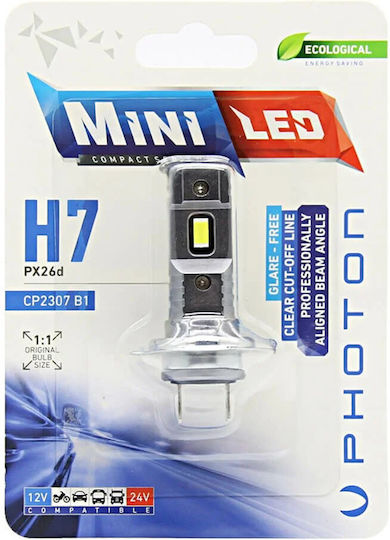 Photon Lămpi Autoturismului H7 LED 6000K Alb rece 12-24V 1buc