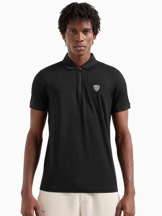 Emporio Armani Bluza pentru bărbați Polo Negru