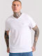 Funky Buddha Herren T-Shirt Kurzarm mit V-Ausschnitt Weiß