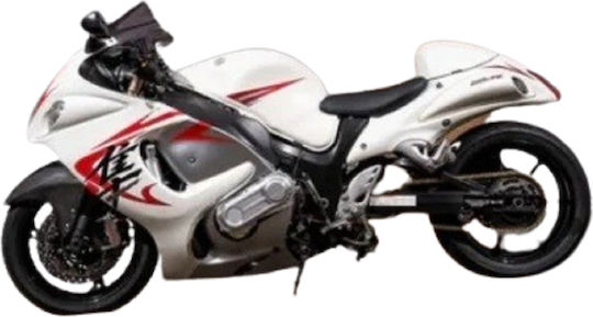 Σετ Πλαστικά Μοτοσυκλέτας για Suzuki Hayabusa Λευκό
