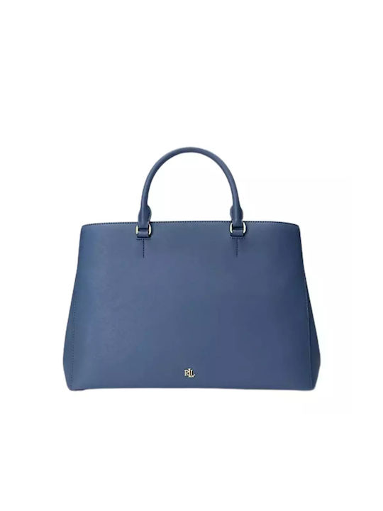 Ralph Lauren Leather Women's Bag Shoulder Navy Blue