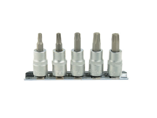 Geko Cheie tubulară cu Vârf Torx și Patrat de Prindere 3/8'' Dimensiune T25 / T30 / T40 / T45 / T50 1buc