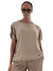 Marc O'Polo Damen Polo Bluse Kurzarm Brown