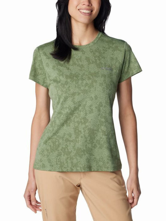 Columbia Women's Blouse Short Sleeve Green
