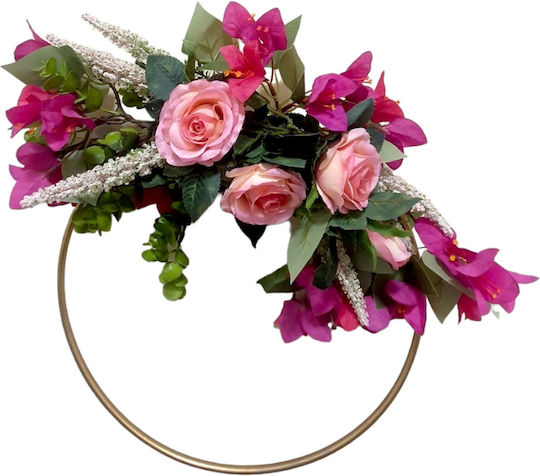 Coroană din Plante Artificiale Auriu 35cm Ambalaz